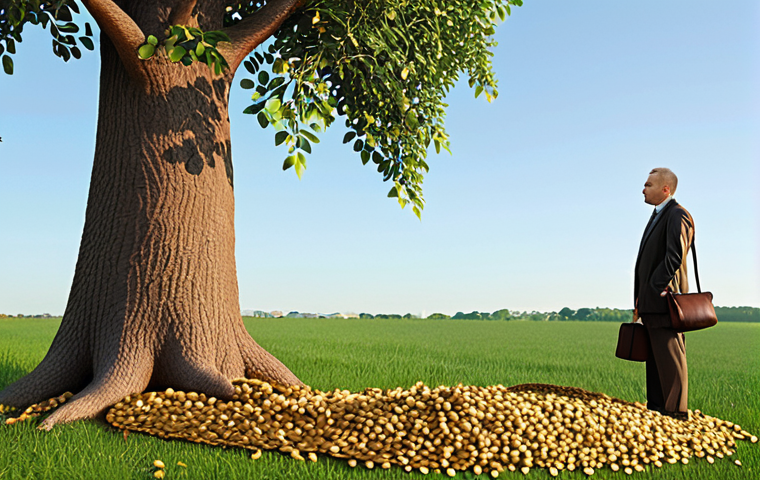 A serene, thoughtful Polish individual, perhaps in their 40s, calmly tending to a small, diverse garden of miniature financial "trees" (representing investments like stocks, bonds, real estate). In the background, a large, lush, and robust tree, representing long-term compound growth, stands tall under a clear sky. A subtle visual of small coins or seeds at the base of the small trees, leading to larger, overflowing money bags or fruit on the big tree, symbolizing gradual accumulation. The overall atmosphere should convey patience, discipline, and the quiet magic of consistent investment over time, reflecting the "financial marathon" analogy. Soft, warm lighting.
