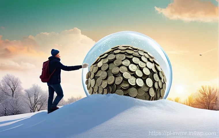 장기 복리 투자 시 자주 묻는 질문 - **Prompt:** A dynamic, inspiring image illustrating the "snowball effect" of compound interest. A la...